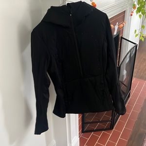 Black lululemon fleece half zip hoodie